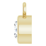 14K Yellow 1/6 CT Natural Diamond Dangle