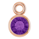 14K Rose Natural Amethyst Dangle