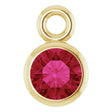 14K Yellow Lab-Grown Ruby Dangle