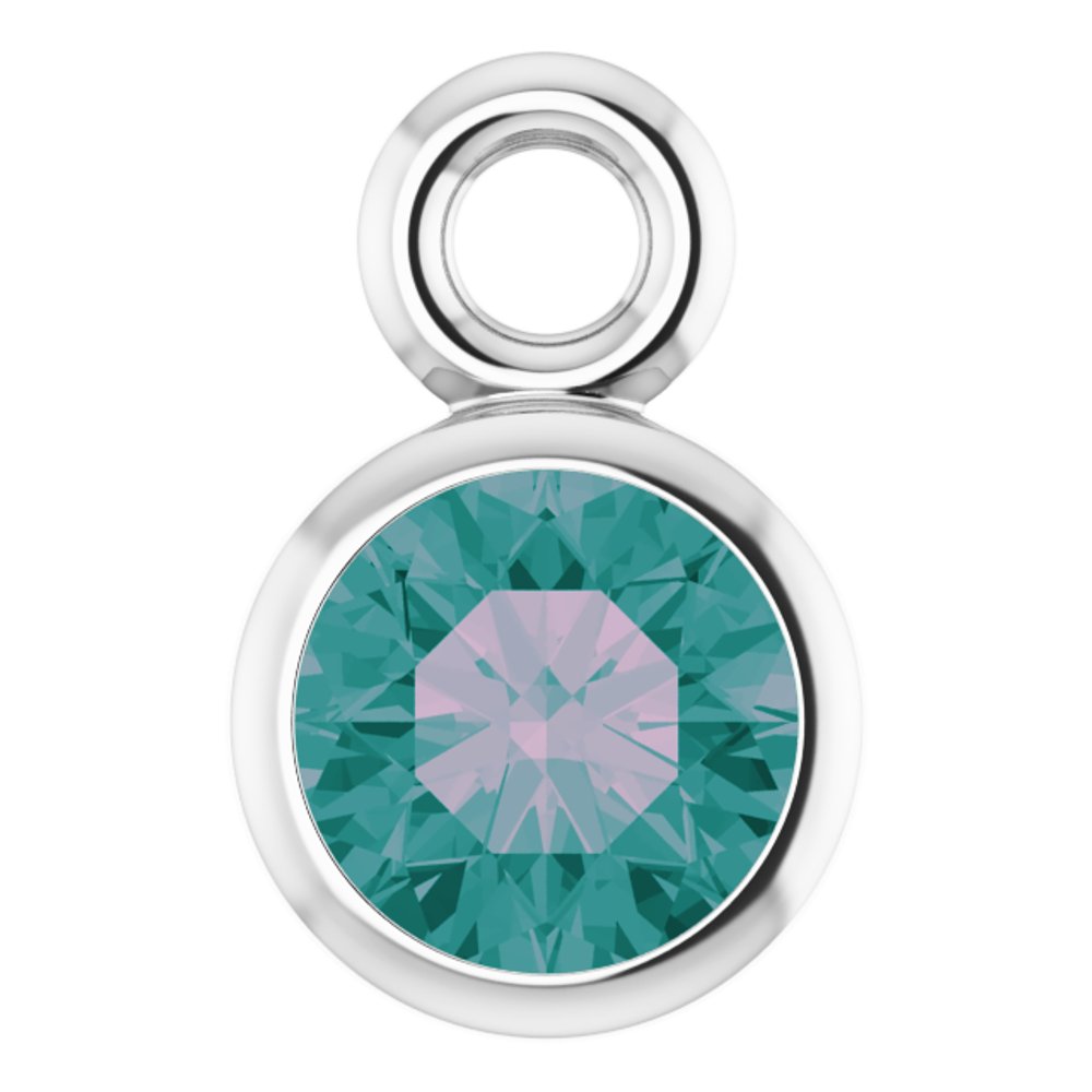 14K White Lab-Grown Alexandrite Dangle