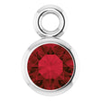 Sterling Silver Natural Mozambique Garnet Dangle
