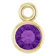 14K Yellow Natural Amethyst Dangle