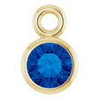 14K Yellow Lab-Grown Blue Sapphire Dangle