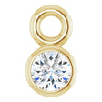 14K Yellow .03 CT Natural Diamond Dangle