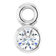 14K White Lab-Grown Moissanite Dangle