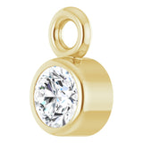 14K Yellow .06 CT Natural Diamond Dangle