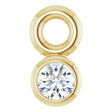 14K Yellow .015 CT Lab-Grown Diamond Bezel-Set Dangle