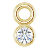 14K Yellow .015 CT Lab-Grown Diamond Bezel-Set Dangle