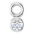 14K White .015 CT Natural Diamond Dangle