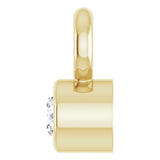 14K Yellow .015 CT Lab-Grown Diamond Bezel-Set Dangle