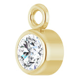 14K Yellow Lab-Grown Moissanite Dangle