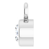 14K White .07 CT Natural Diamond Dangle