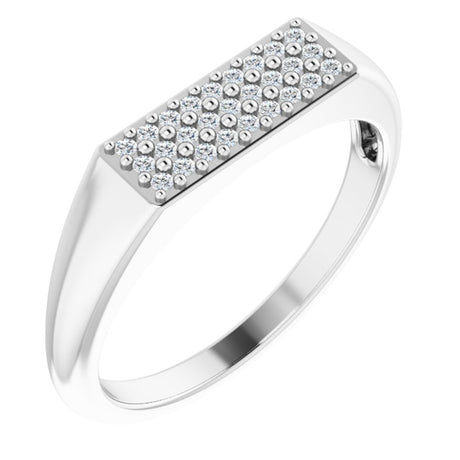 Sterling Silver 1/10 CTW Natural Diamond Ring