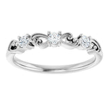 14K White Gold 1/5 CTW Natural Diamond Stackable Ring