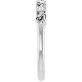 14K White Gold 1/5 CTW Natural Diamond Stackable Ring