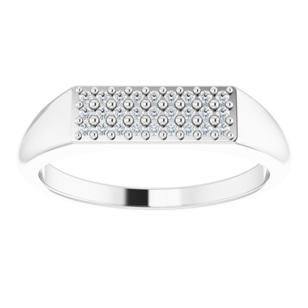 Sterling Silver 1/10 CTW Natural Diamond Ring