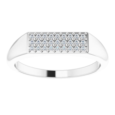 Sterling Silver 1/10 CTW Natural Diamond Ring