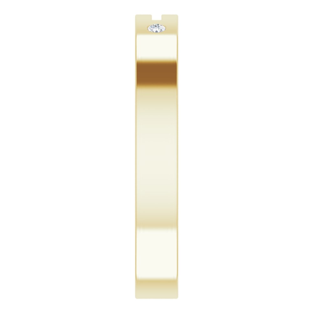 14K Yellow .03 CTW Natural Diamond Pierced Cross Stackable Ring
