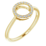 14K Yellow 1/10 CTW Natural Diamond Circle Ring