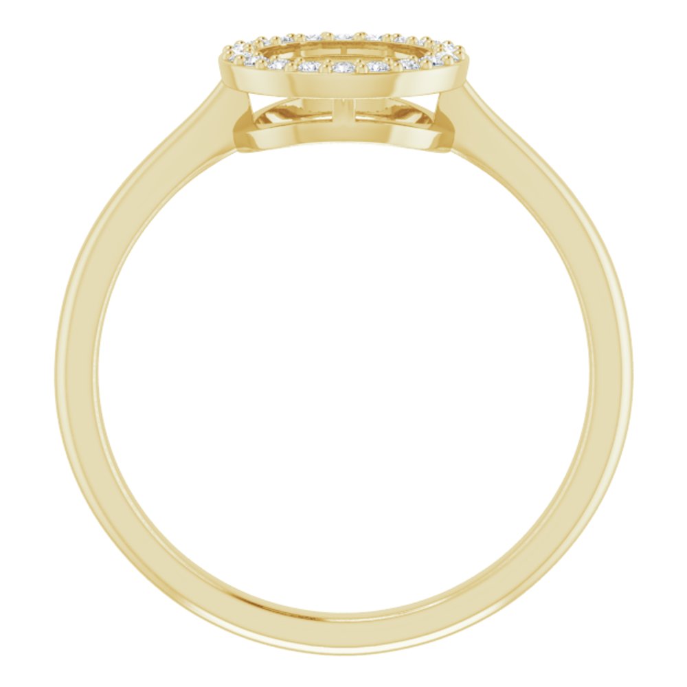 14K Yellow 1/10 CTW Natural Diamond Circle Ring