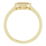 14K Yellow 1/10 CTW Natural Diamond Circle Ring