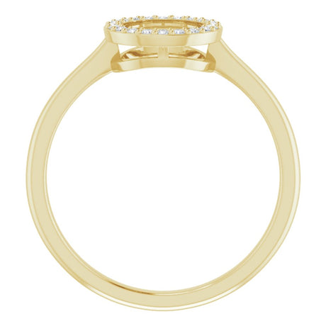 14K Yellow 1/10 CTW Natural Diamond Circle Ring