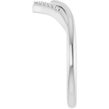 14K White Gold .04 CTW Natural Diamond Contour Band