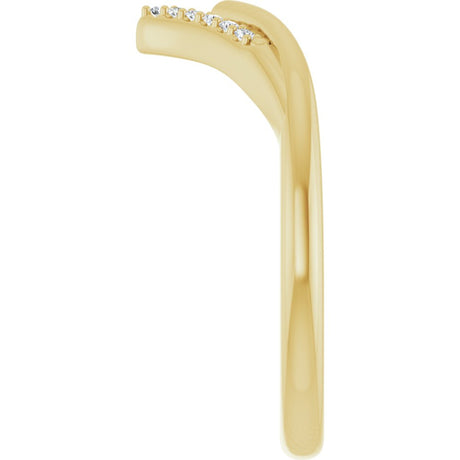 14K Yellow .04 CTW Natural Diamond Contour Band