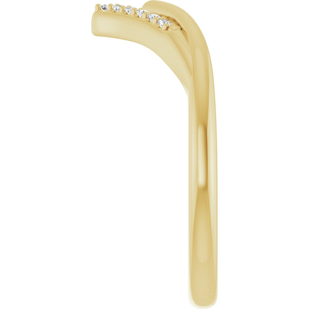 14K Yellow Gold .04 CTW Natural Diamond Contour Band