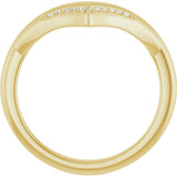 14K Yellow Gold .04 CTW Natural Diamond Contour Band