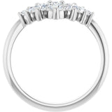 14K White Gold 1/2 CTW Natural Diamond Contour Band