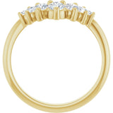 14K Yellow 1/2 CTW Natural Diamond Contour Band