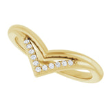 14K Yellow Gold .04 CTW Natural Diamond Contour Band