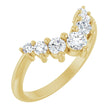 14K Yellow Gold 1/2 CTW Lab-Grown Diamond Contour Band