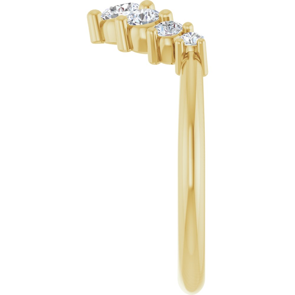 14K Yellow 1/2 CTW Lab-Grown Diamond Contour Band