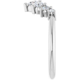 14K White Gold 1/2 CTW Lab-Grown Diamond Contour Band