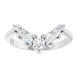 14K White Gold 1/2 CTW Lab-Grown Diamond Contour Band