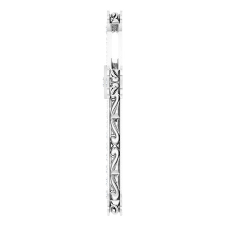 14K White Gold 1/2 CTW Natural Diamond Cross Pendant
