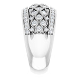 14K White 1 CTW Natural Diamond Ring