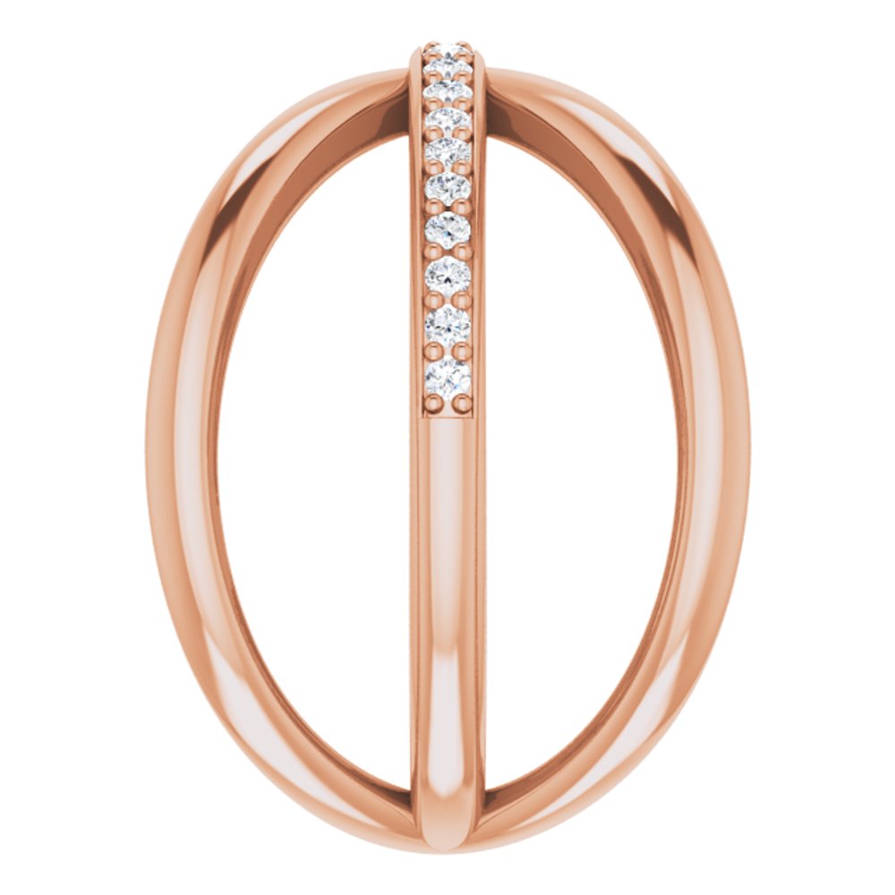 14K Rose 1/6 CTW Natural Diamond Criss-Cross Ring