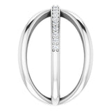 14K White Gold 1/6 CTW Natural Diamond Criss-Cross Ring  