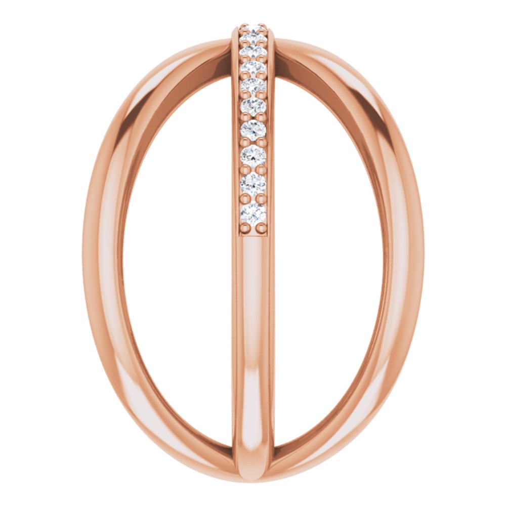 14K Rose Gold 1/6 CTW Natural Diamond Criss-Cross Ring  