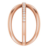 14K Rose Gold 1/6 CTW Natural Diamond Criss-Cross Ring  
