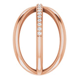 14K Rose 1/6 CTW Natural Diamond Criss-Cross Ring