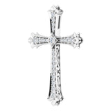 14K White 3/4 CTW Natural Diamond Cross Pendant