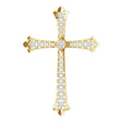 14K Yellow Gold 1 CTW Natural Diamond Cross Pendant
