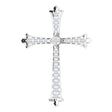 14K White 1/2 CTW Natural Diamond Cross Pendant