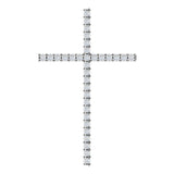 14K White 1 CTW Natural Diamond Cross Pendant