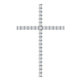 14K White 1/2 CTW Natural Diamond Cross Pendant