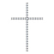 14K White 1/2 CTW Natural Diamond Cross Pendant